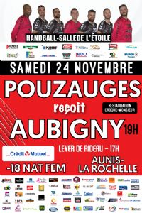 N3M Pouzauges reçoit Aubigny. Le samedi 24 novembre 2018 à Pouzauges. Vendee.  19H00